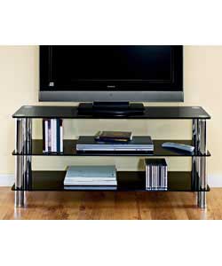 Black Glass Plasma TV Bench