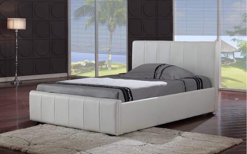 Pisa Faux Leather Bedstead, Double, No Mattress