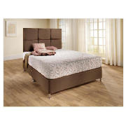 Double Divan Base, Mocca Faux Suede