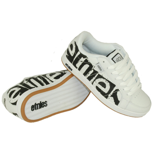 mens Etnies Kingpin Shoe. White Gum