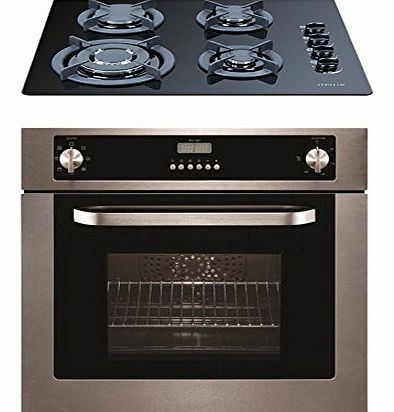 Set of MILLAR 56L Electric Built-in Fan Oven & 4 Burner Gas Hob