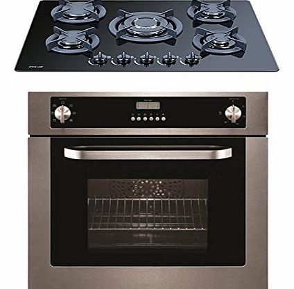 Set of MILLAR 56L Electric Built-in Fan Oven & 5 Burner Gas Hob