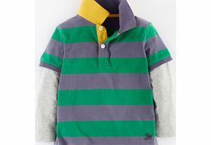 Mini Boden Layered Polo, Slate/Grass,Navy Star 34282046