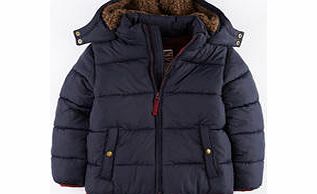 Mini Boden Padded Jacket, Midnight,Orange/Navy Star 34205161