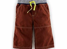 Mini Boden Rib Waist Shorts, Nut,Denim