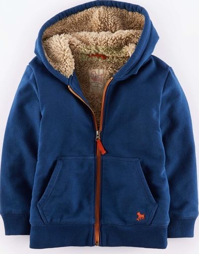 Mini Boden Shaggy Lined Hoody Cadet Blue Mini Boden, Cadet