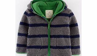 Mini Boden Sherpa Hoody, Grey Marl/Cadet Blue 34270462