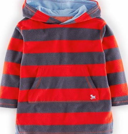 Mini Boden Towelling Throw-on Red/Grey Stripe Mini Boden,