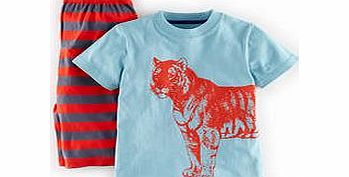 Mini Boden Wildlife Pyjamas, Flame Tiger,Reef Jungle,Sail