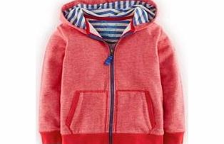 Mini Boden Zip Through Hoody, Red Marl,Reef Marl,Grey Marl