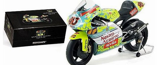 Diecast Model Aprilia 250 CCM (V. Rossi - 1999) (1:12 scale by Minichamps) in Yellow