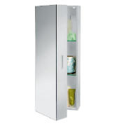 Mirror Fronted Single Door Polar Bathroom Cabinet