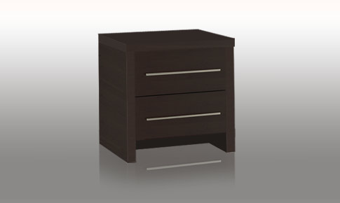 Bedroom Wenge 2 Drawer Bedside Chest