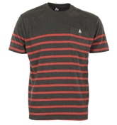 Dark Grey Marl Stripe T-Shirt