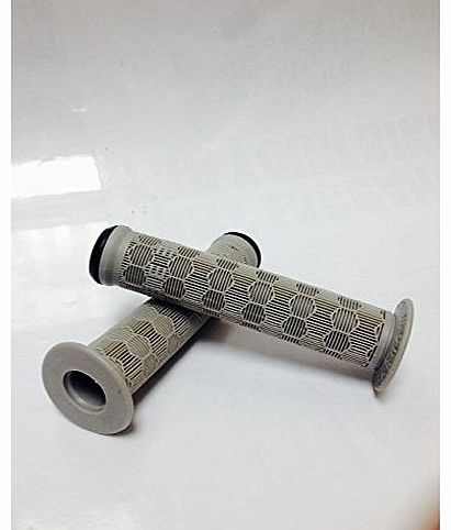  MOTO BMX HANDLEBAR GRIPS WITH PLUGS 140mm GREY