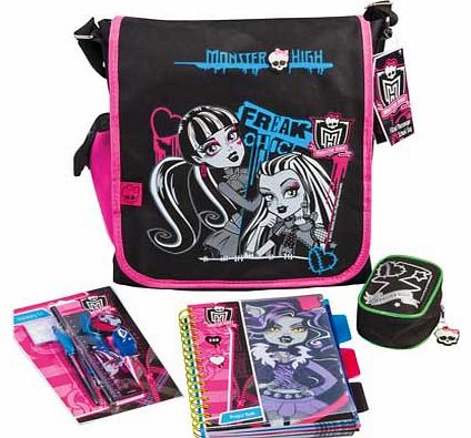 Filled School Messenger Bag