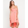 Motel Bryony Dip Hem Strappy Dress in Coral