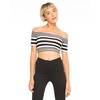 Motel Dana Off The Shoulder Crop Top In Mixed