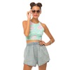 Motel Folly Strappy Crop Top in Daisy Wash Mint