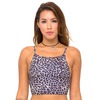 Motel Hera Crop Top Bikini Top in 90s Leopard