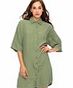 Motel Stella Shirt Dress in Olive Green