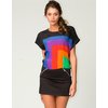 Motel Tina Crop Tee in Geometric Rainbow