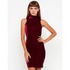 Motel Zabby Turtleneck Dress in Burgundy Velvet