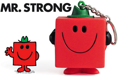 mr men Stressball Keychain - Mr Strong