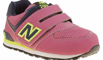 New Balance kids new balance pink 574 velcro girls toddler