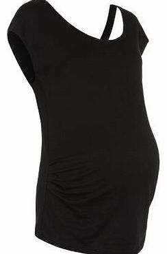 Maternity Black Strappy Back T-Shirt 3232411