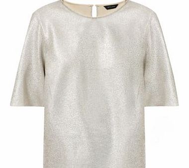 Shell Pink Crepe Metallic Foil T-Shirt 3231366