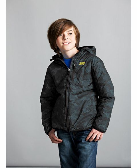 Boys Camo Reversible Hooded Jacket