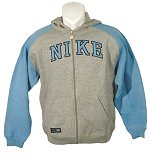 Nike Full Zip Kids Hooded Sweatshirt Grey Size Medium Boys