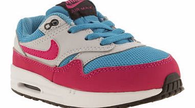 kids nike white & pink air max 1 girls toddler