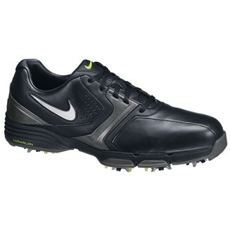 Mens Lunar Saddle Golf Shoes (Black/Silver)