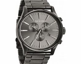 Nixon Mens The Sentry Chrono All Gunmetal Watch