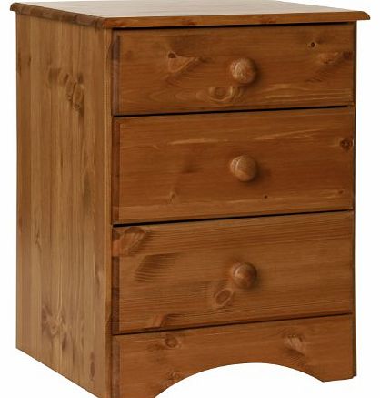 Aviemore 3-Drawer Bedside, 57 x 44 x 40 cm, Antique Pine