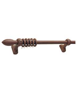 Solid Wood Walnut Finish Curtain Pole