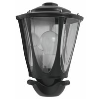 Options Nelson Half 60W Black Lantern Wall Light