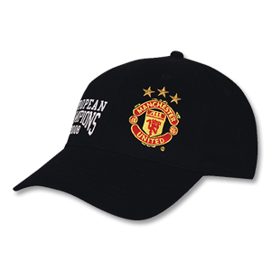 2008 Man Utd European Champions Cap - Black