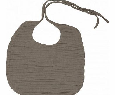 Round bib - dark beige S