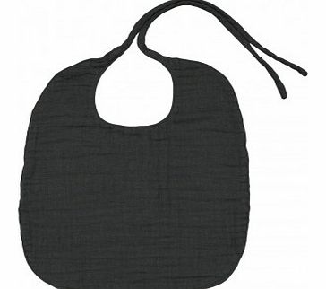 Round bib -dark grey S