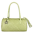 Nuovedive Pistachio Woven Leather Satchel Bag