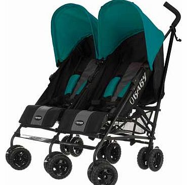 Apollo Black and Grey Twin Stroller -