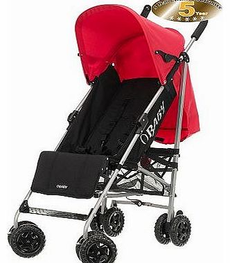 Atlas Stroller - Black with Red Hood