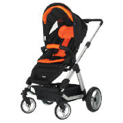 Zynergi Condor 4S Pushchair, Black & Orange