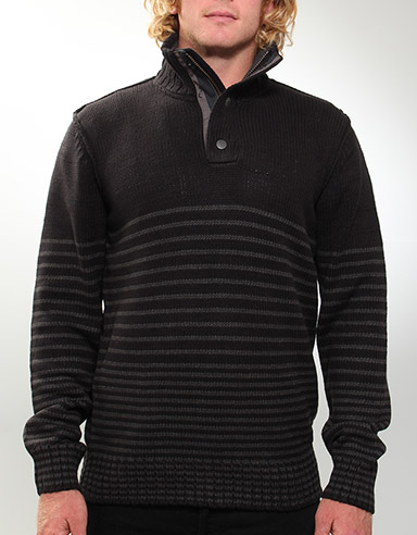 Explorer Zip neck jumper - Black Out