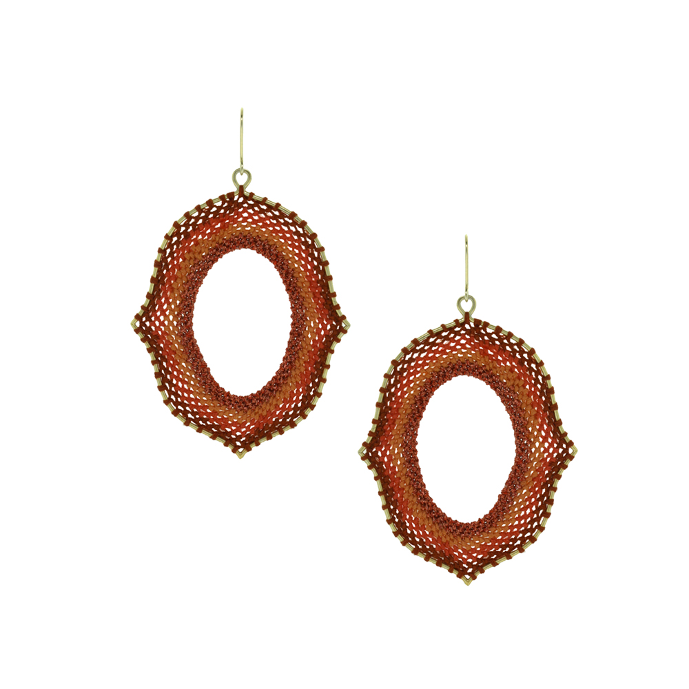 orchid Earrings Orange