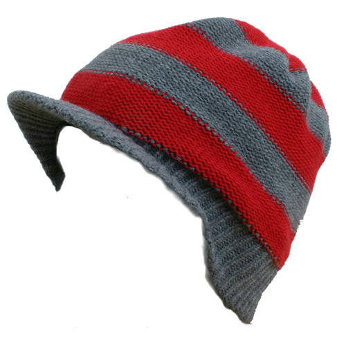 O`Shea Mens O`Shea Stripe Peak Beanie Mid Grey