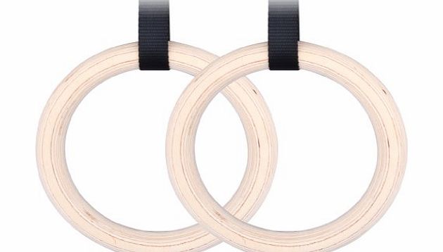 Oxford Street Birch Wooden Pair Of Gym Rings (Maximum Load: 300kg)